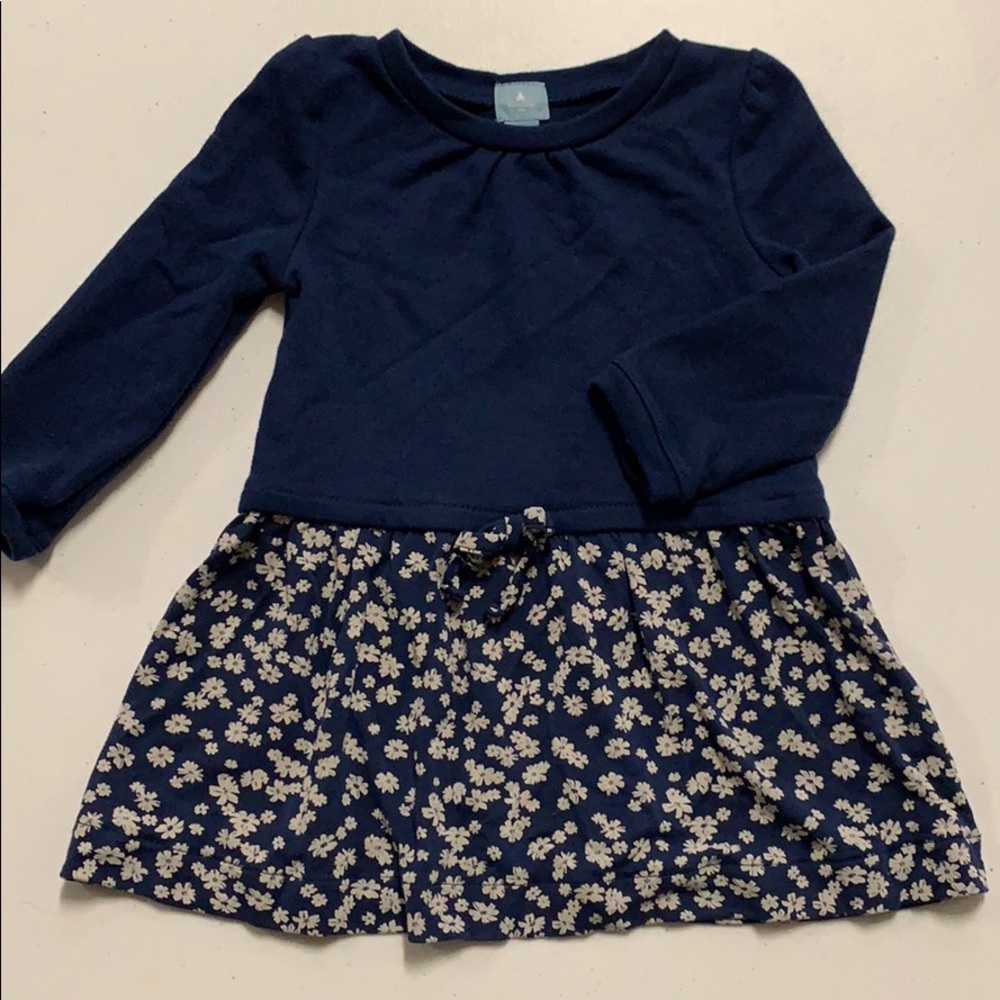 BabyGap Navy Blue Cotton Terry Dress, 12-18 months